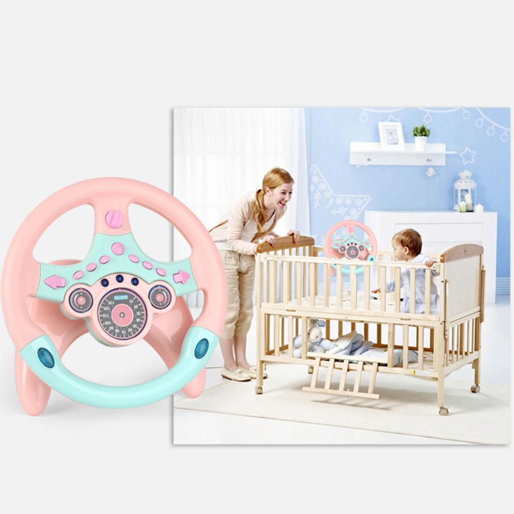 Dětský volant hračka simulace řízení auta vzdělávací hračka otočný o 360 stupňů odnímatelný pro