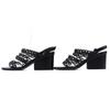Great HERMES Sandals Romanzo Chaine d'Ancre ankle strap black leather Women 37 Used