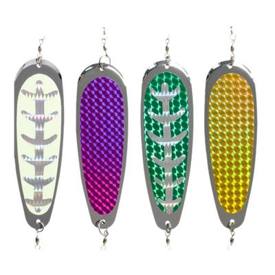 Aristal Trolling Dodger and Night Boat Fishing Fish Attractor with Set of 4 Colors [Day Use] Snaps,