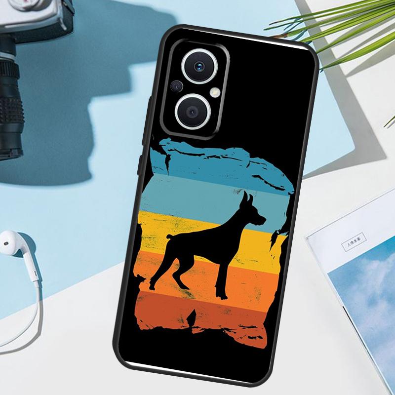 Cartoon Doberman Dog Cover For OPPO Reno 13 F 14 10 11 12 Pro 12F 11F 14F 7 8 Lite OPPO Find X8 X6 X5 X9 Pro Case