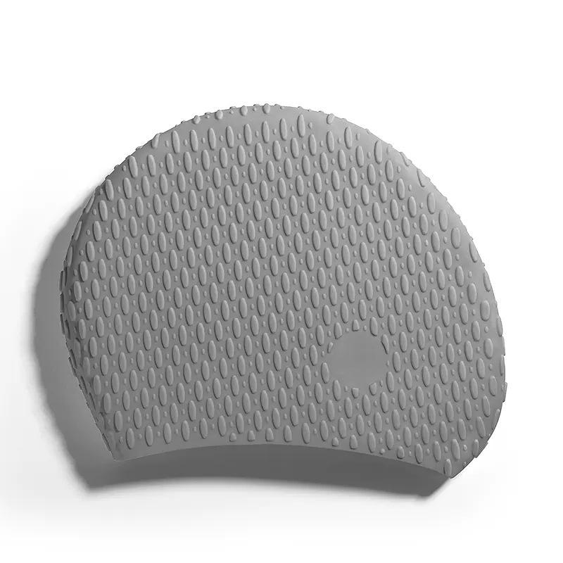 Bardzo duży wodoodporny silikonowy czepek pływacki z ochroną uszu - Jednolity kolor, Bez krawędzi, Wygodny krój