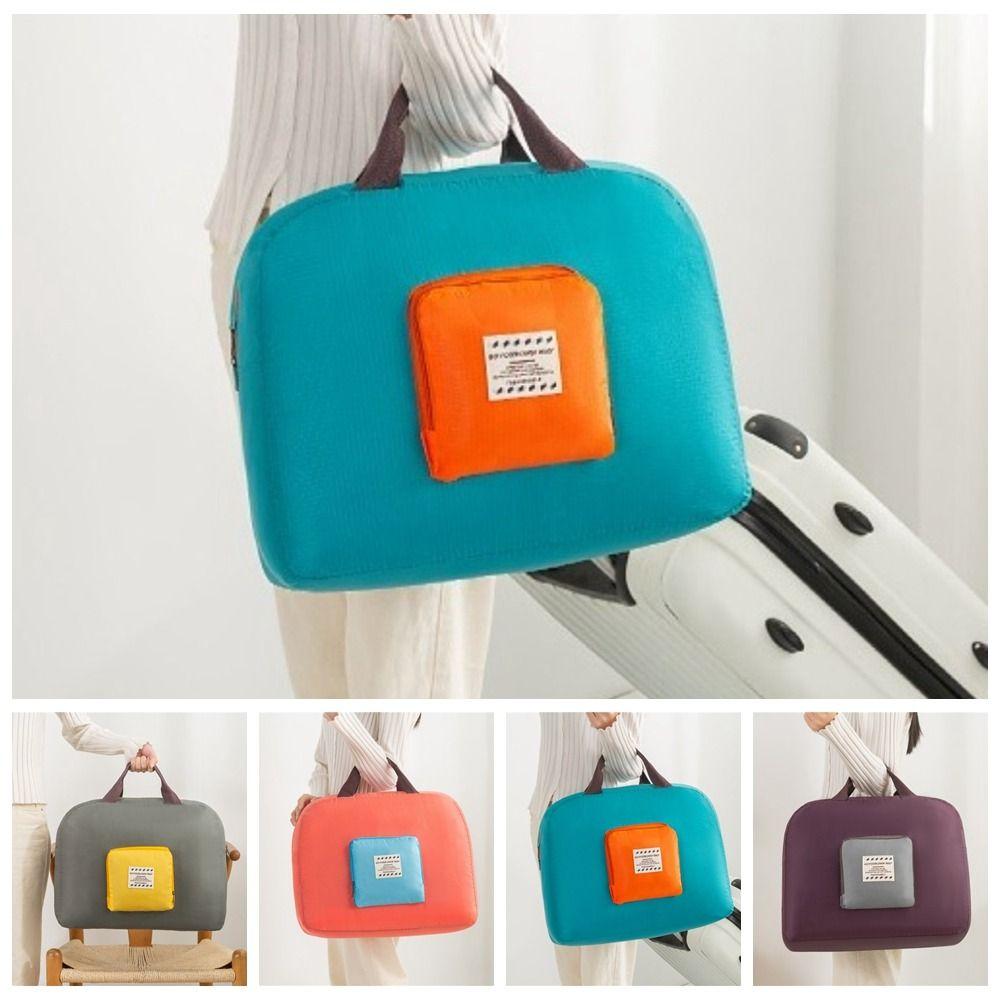 

Foldable Travel Luggage Bag Large Capacity Trip Duffel Bag Portable Travel Storage Bag Women фіолетовий