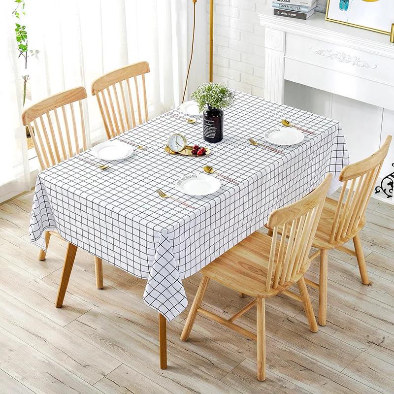 Plastic PVC Thick Rectangular Grid Moisture-Proof Pad Tablecloth – Waterproof & Oil-Resistant, Household Kitchen Table Cover Pad