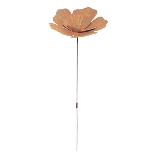 Vintage Rusty Flower Statues Stake, 29.5 Inch Metal Artistic Wire Art Decor, Rustic Garden Sculptures for Lawns Yard Patio Home Farmhouse Decoration C
