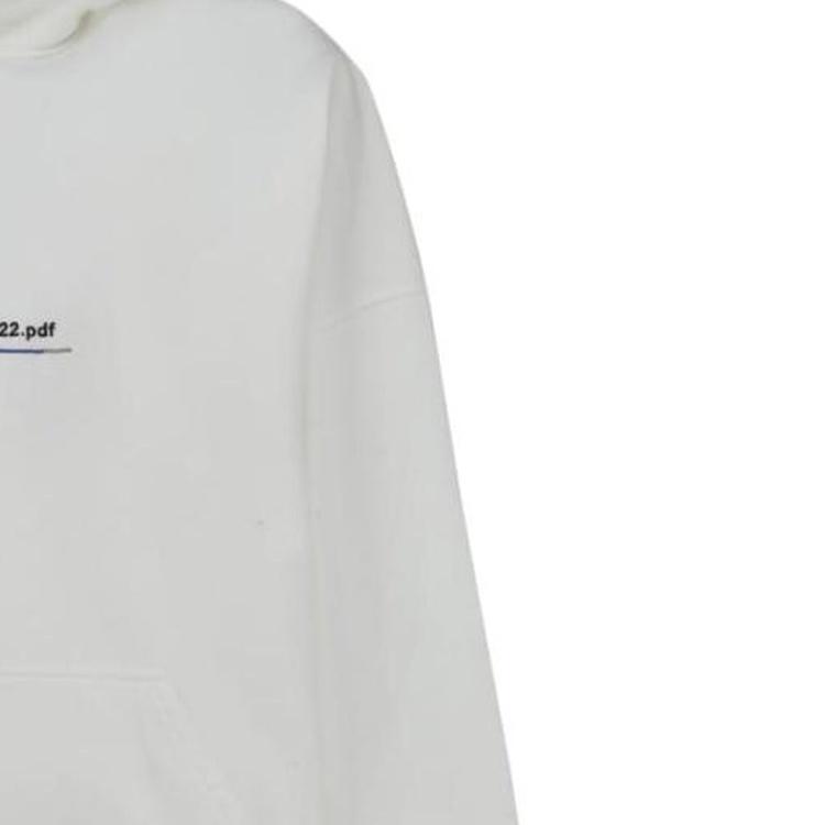 Balenciaga PDF Logo Oversized Popover Hoodie 'Off White' Men's 674986TLVF89016