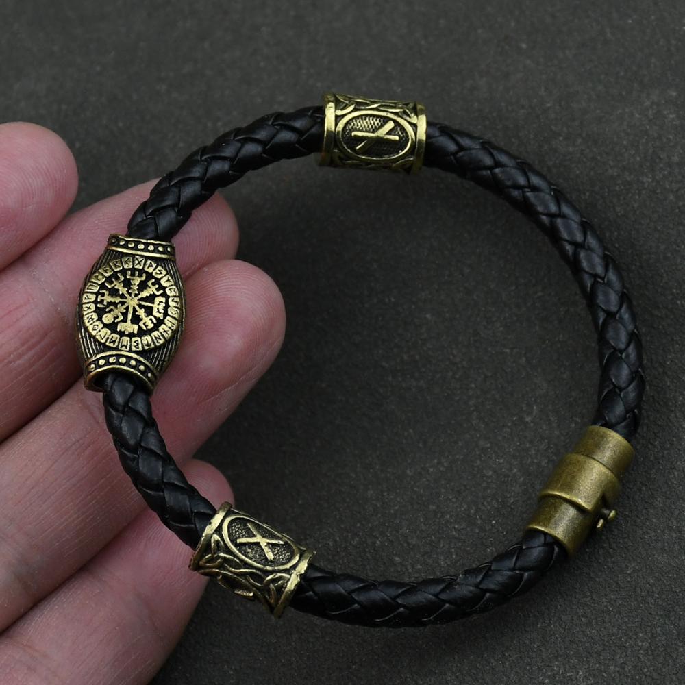 Vikings Accessories Runic Runes Beads Diy Jewelry Mens Womens Viking Bracelet Decoration Bangles With Charms Beads