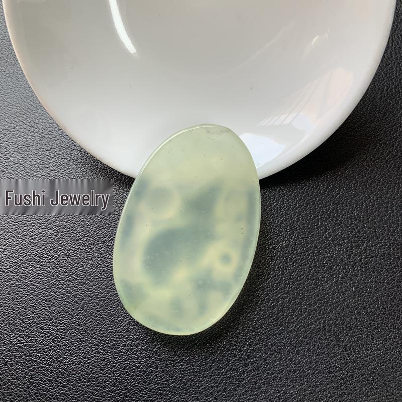 Hetian Jade Ice Seed Green Zodiac Rat Pendant