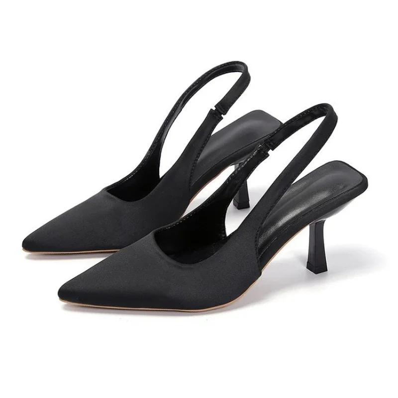Fashion 2024 New Sexy Women High Heels Luxury Pointed Toe Women's Pumps Fashion Shallow Sandals Stiletto Heels Women Party Wedding Shoes