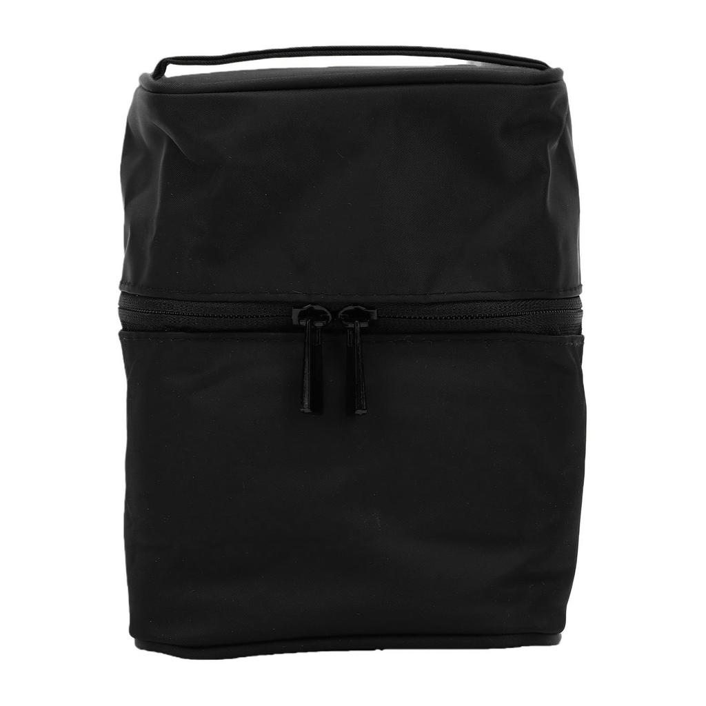 Stand Up Makeup Bag Water Proof Nylon Travel Cosmetic Organizer Portable Toiletry Pouch Black