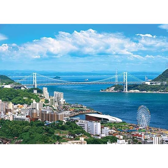 APPLEONE Jigsaw Puzzle 500-340 Refreshing Kanmon Straits -Yamaguchi Prefecture- 500 Pieces 53×38cm M