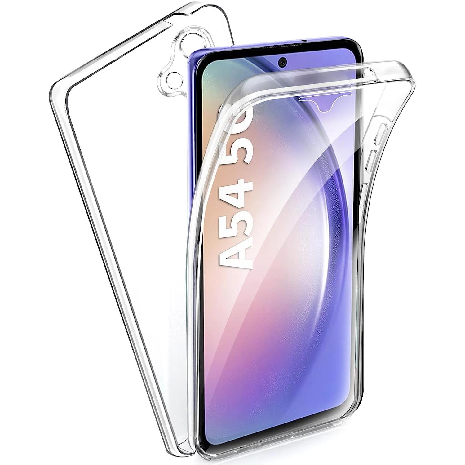 

360 Full Protection Silicone Clear Case For Samsung Galaxy S24FE A56 A36 A16 A06 A26 A55 A35 A05S A54 A34 A24 Transparent Cover Galaxy A52