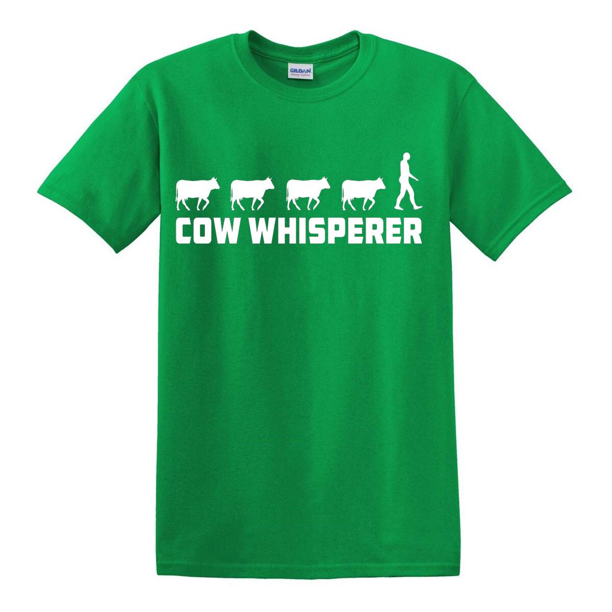 COW WHISPERER T-Shirt Mens Womens Tees Top Farmer Farm New Funny Birthday Present Xmas Gift Top Tee M