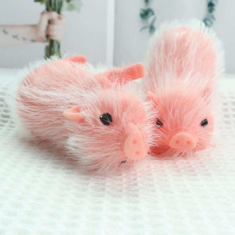 Durablity Silicone Piggy Doll Thoughtful Gift for Kids Animals Lover for Bedroom Play Companionship Animal Model