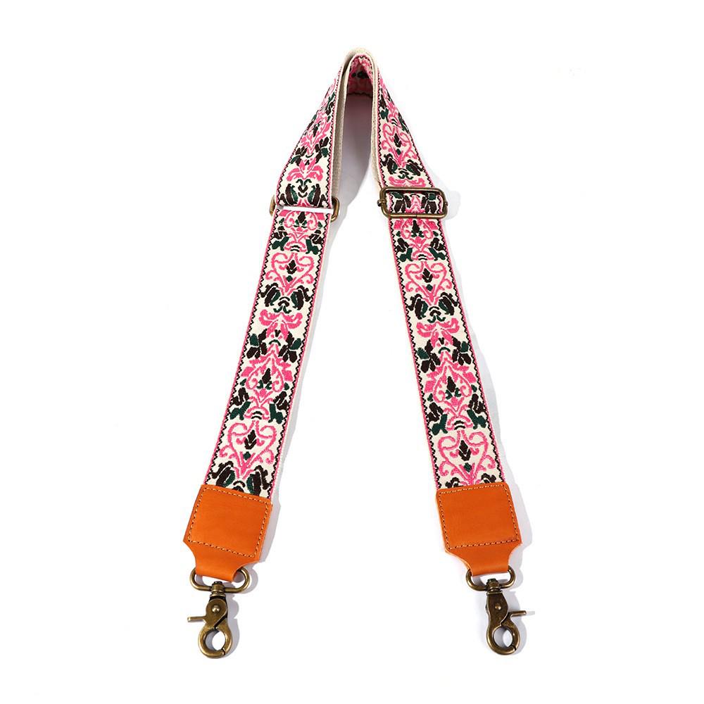 Bohemian Retro Woven Fabric Shoulder Strap for Men's and Women's Bags - Adjustable Bag Strap Replacement