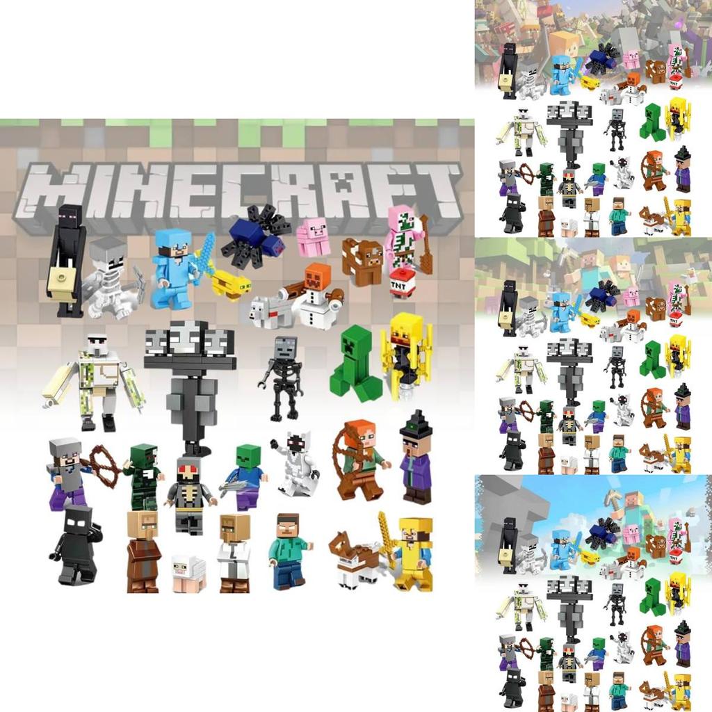 Serie Minecraft 29-teiliges Set Bausteine Minifigur Mini-Spielzeug Modell Dekoration Geschenk