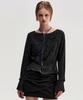 Kimjisu Pinched Long Sleeve Top _ Black