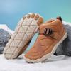 Non-slip snow boots men's winter thick-soled piled thickened warm cotton shoes new short Northeast cotton boots