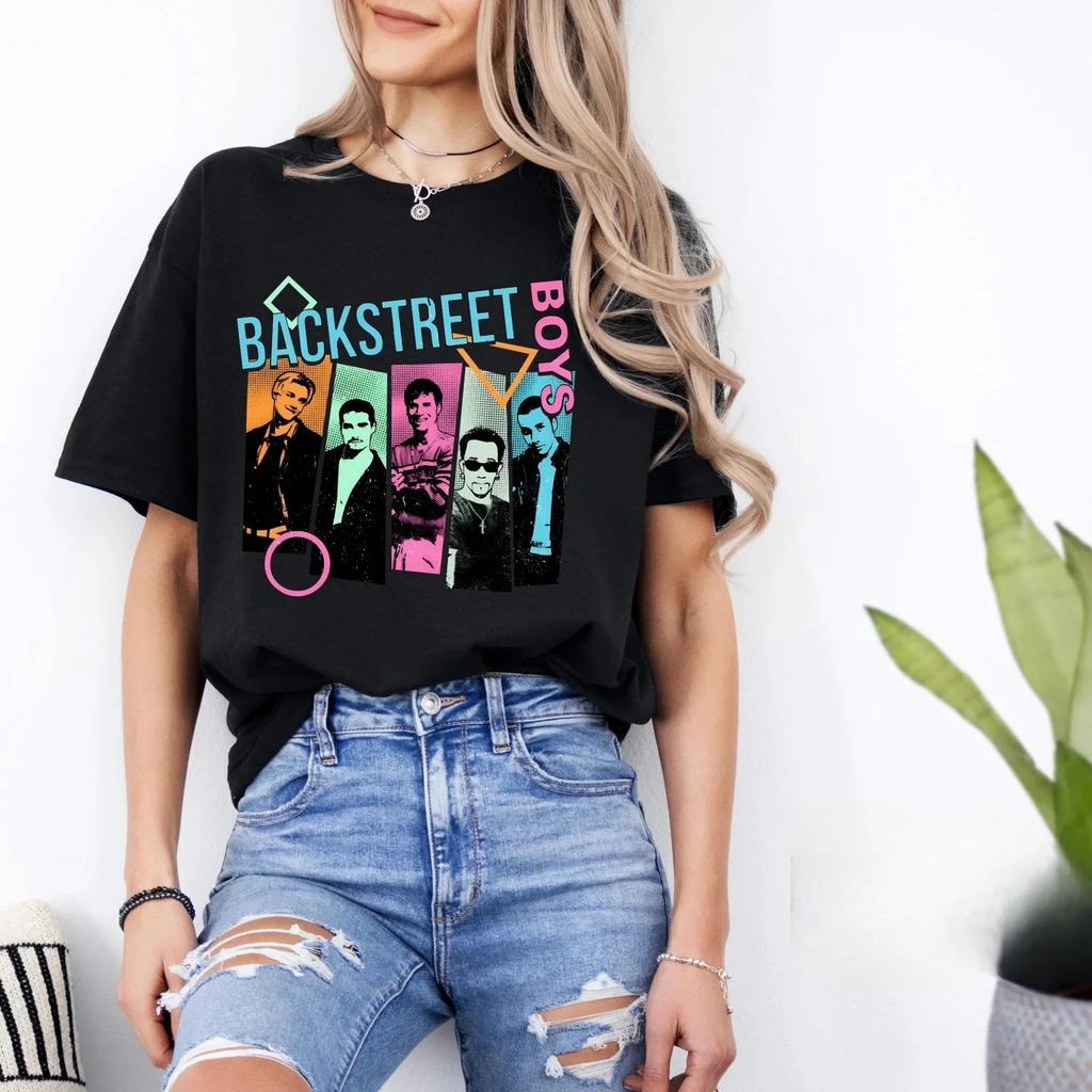 Popmuusika Toob Mälestused Tagasi Tänavamehed Naised Poisid Tüdrukud 7 T-särk, Backstreet Poistebänd, BSB Rocki Särk, Vintaažiline Popi Särk