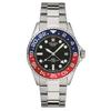 Master Diver GMT Stainless Steel Black Dial Quartz 7052.1131 100M Men's Watch