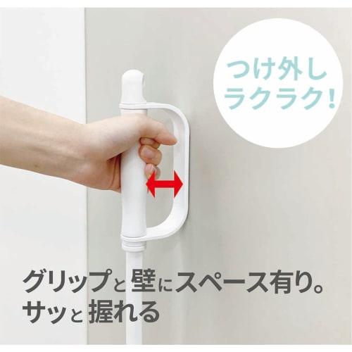 Ohe Bath Brush, 45.5cm long x 9cm wide x 9.5cm high, Magnetic Unit, Bath Cleaning Sponge, White