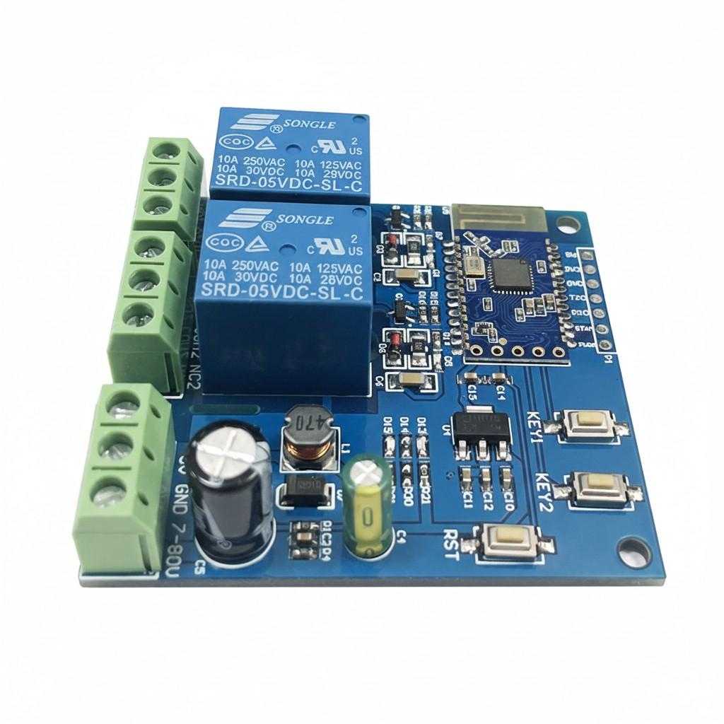 2-Channel Bluetooth 5.0 Relay BLE Bluetooth Mesh Networking Phone APP Remote Switch