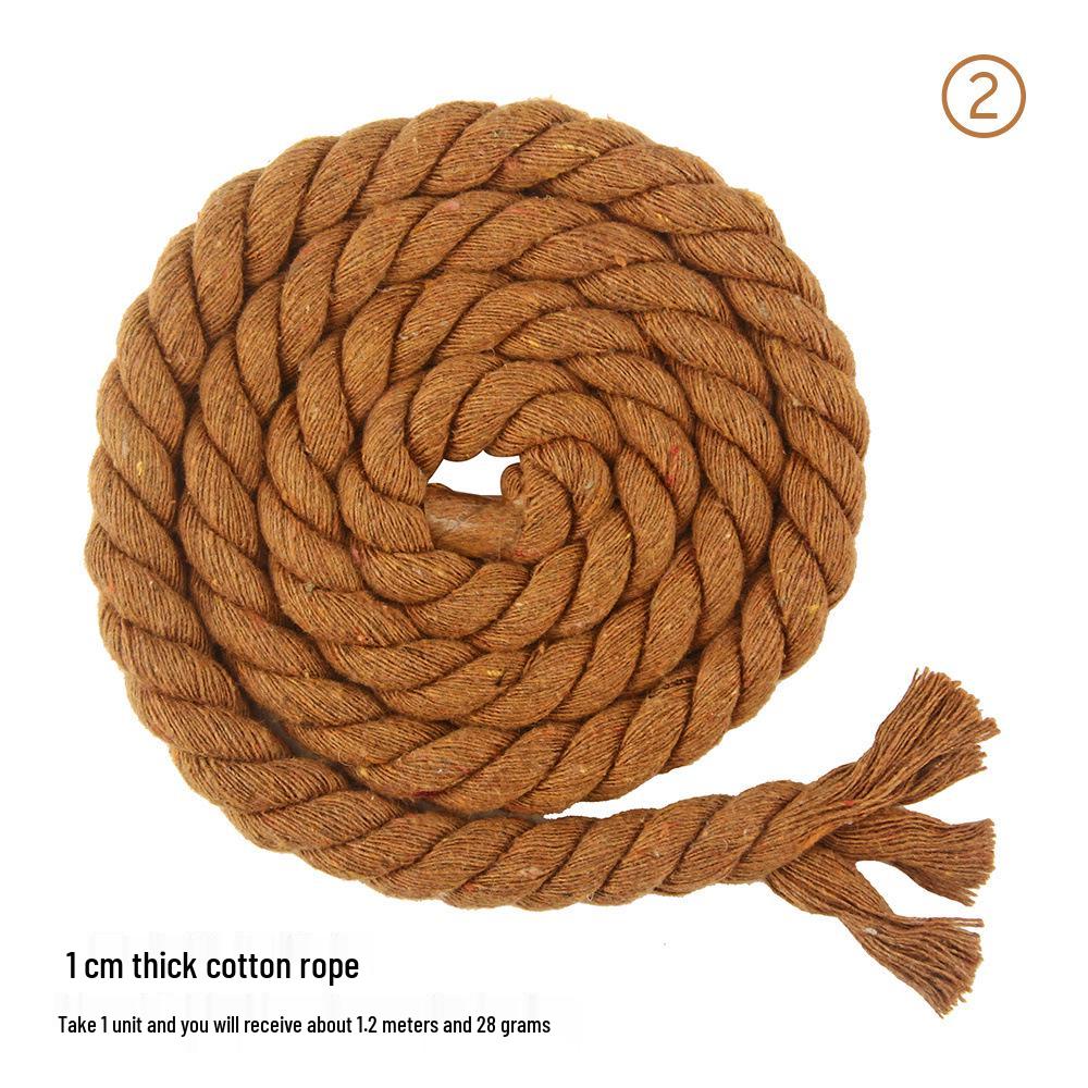 10mm Colored Cotton Rope - 1cm Thick Braided Rope for DIY Crafts, Weaving, Curtain Bundling, and More