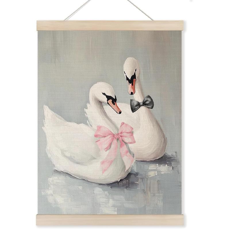 HUGANE What's the Best That Could Happen Wall Art Poster Hanger Frame, Trendy Pink pirational Quote Canvas Pictures Prints Hanging Wall Decor for