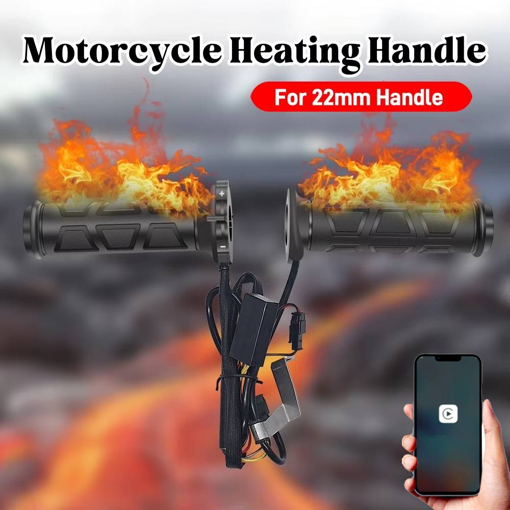 Elektrischer Heizgriff 22mm Rollerlenker Handwärmer Temperaturregelung Elektrisch beheizter Griff Motorradteile für den Winter