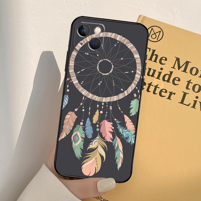 Dream Catcher Feather Wolf Phone Case For iPhone 17 16 14 13 12 11 15 Pro Max mini XR 16e 15 16 Plus 17 Air Full Cover
