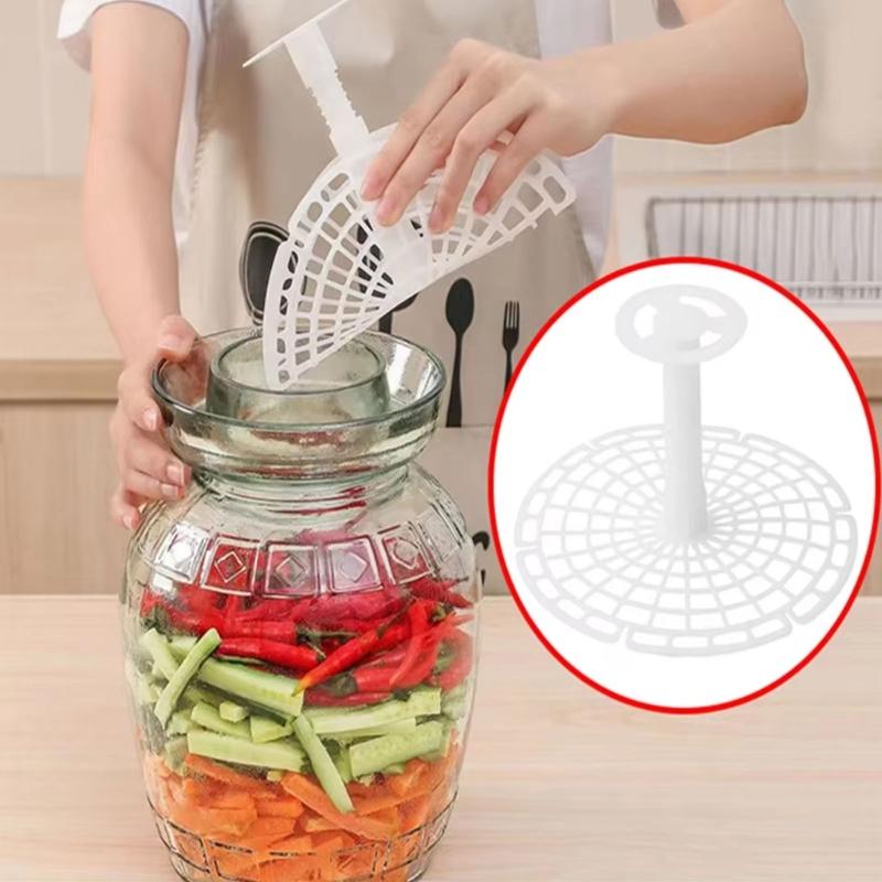 Plastic Vegetable Presser For Jar Fermentation Prevents Oxidation Food Safe Materials Easy Storage Pickling Press