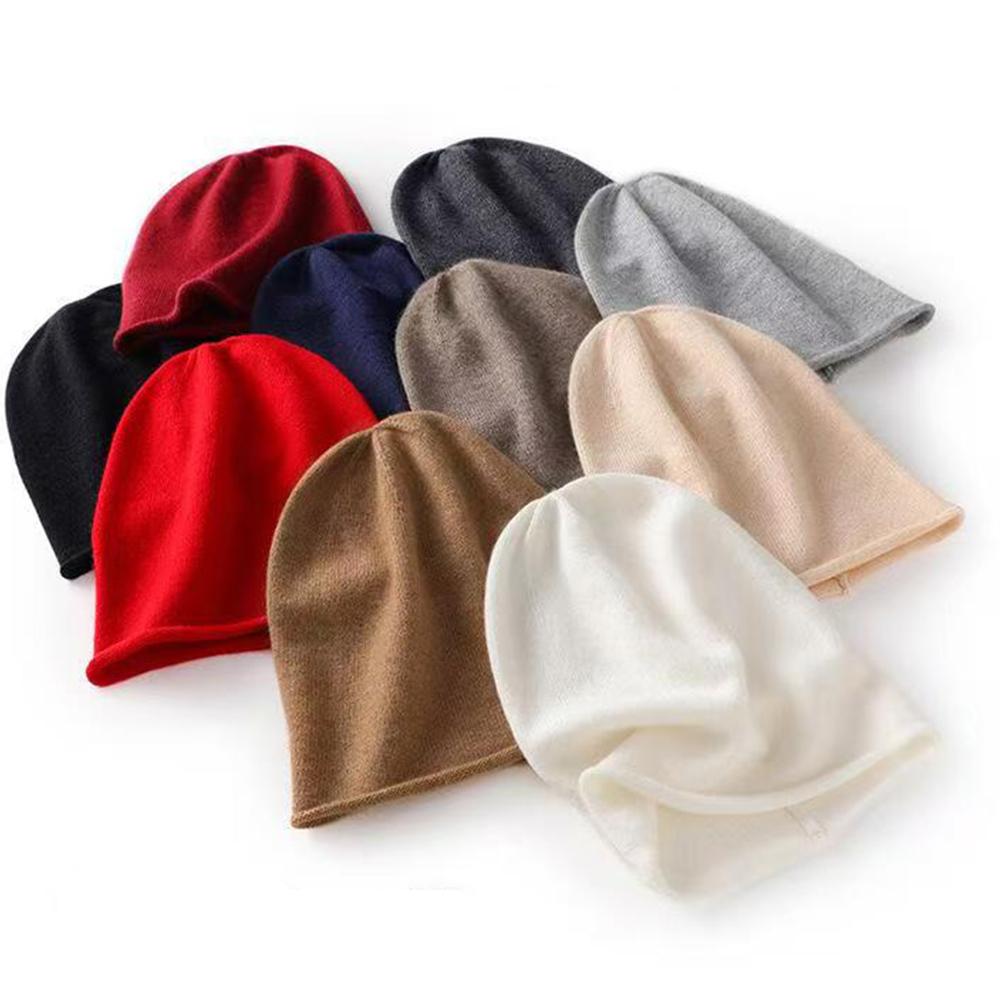 Wool Beanie Unisex Winter Slouch Hat Unisex Cashmere Cap Casual Knit Cashmere Hat For Casual Outing Winter Wear Outdoor