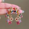 1Pc Ear Clip Earring Colorful Flower Shape Decor Ear Bone Clip Vibrant Color Women Versatile Design Earring
