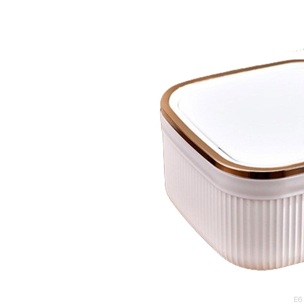 Kompakter Tischmülleimer mit Deckel für die Organisation im Homeoffice