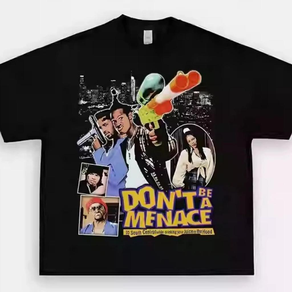 2025 Lachende Pistole geht los Film-Merchandise T-Shirt, Amerikanischer Retro Sommer Reine Baumwolle Hohe Qualität Luxusmarke Bestseller