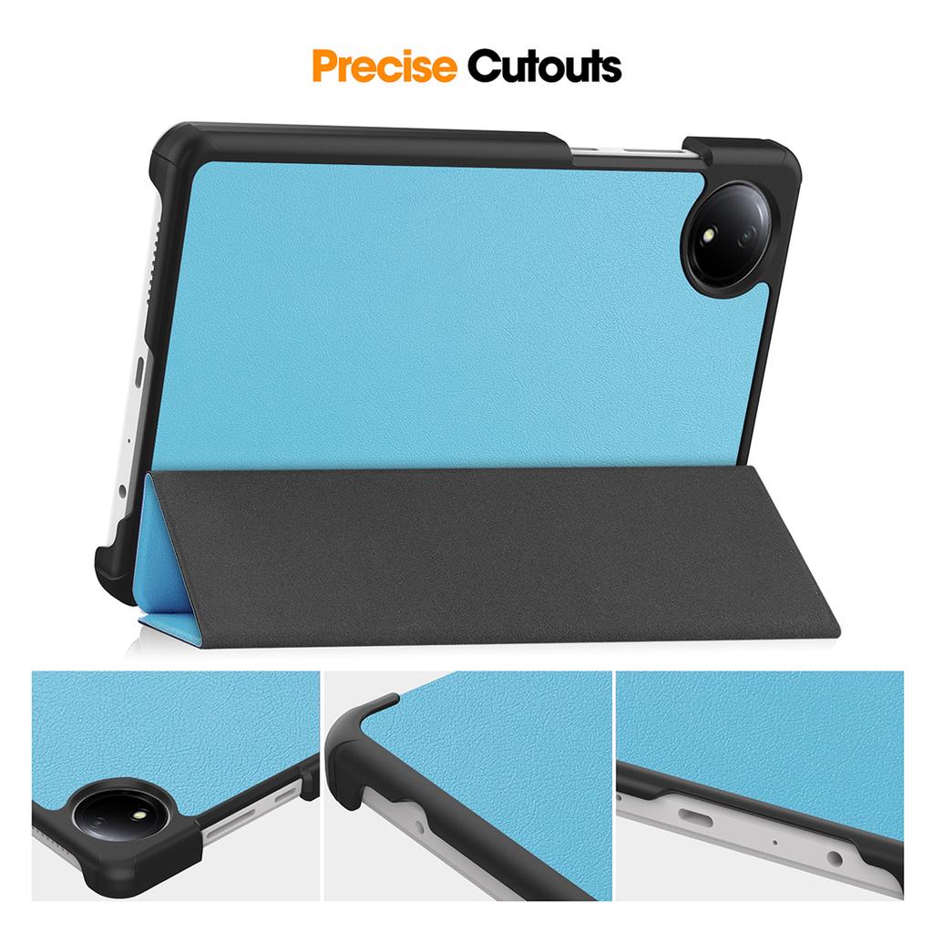 For Xiaomi Redmi Pad SE 4G 8.7 Inch ENKAY HAT PRINCE Trifold Stand Cover PU Leather+PC Tablet Case