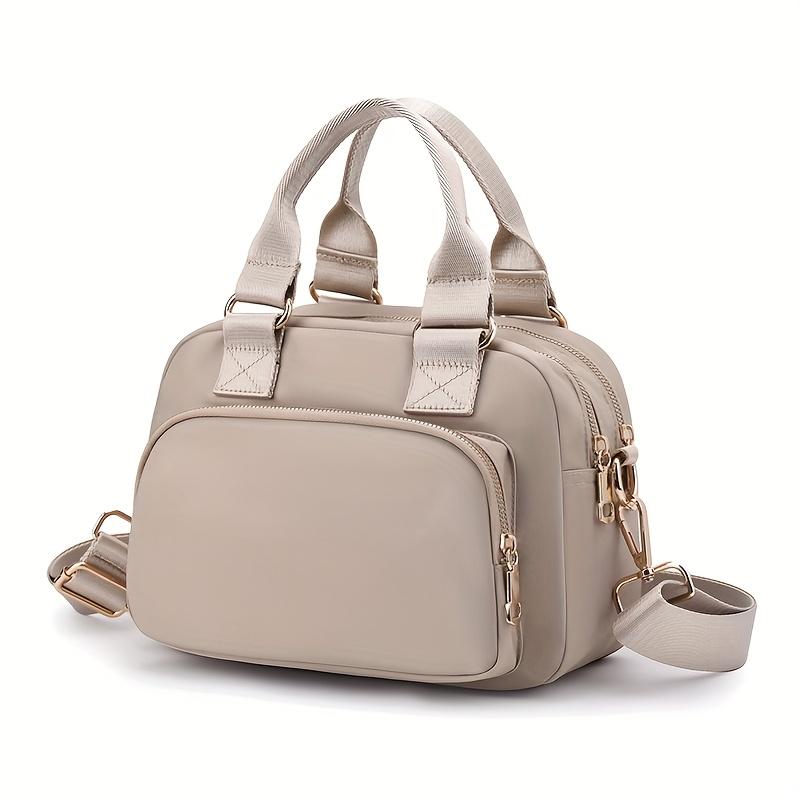 

Стильная женская сумка с ручкой сверху, универсальная сумка кроссбоди, нейлоновая сумка большой вместимости, сумка на плечо 28*10*20cm верблюд