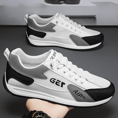 Herrenschuhe Sommer atmungsaktive Mesh-Schuhe trendige Sportschuhe Herren Freizeitschuhe Studenten weiße Schuhe Herren