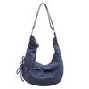 Korean Plaid Canvas Underarm Bag - Large Capacity Crossbody for Women, 2025 Style