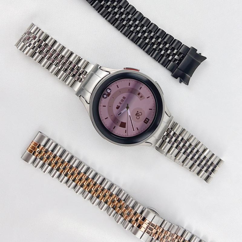 

Ремешок для часов Samsung watch5 watch5 pro, полукруглый ремешок с пятью бусинами и пряжкой в ​​виде банта Galaxy Watch4, классический ремешок, аксессуары