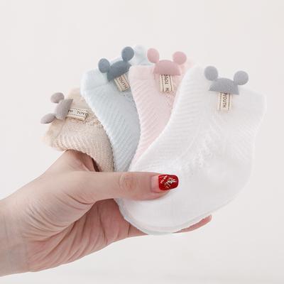 1 Pair New Baby Socks for 0-2Y Summer Thin Breathable Mesh Socks Newborn Toddler Cartoon Socks Boys Girls Clothing Accessories