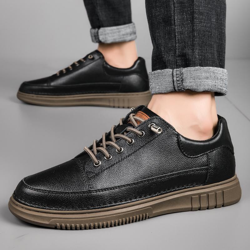 Fashion Genuine Leather Sneakers Men 2025 Fashion Men Casual Shoes Male Comfortable Skate Shoe All-match Men Driving Shoes Size 36-49