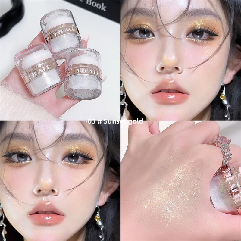 DIKALU Shimmer Highlighter Powder, Face Body Glitter, Long-Lasting Sparkling Makeup
