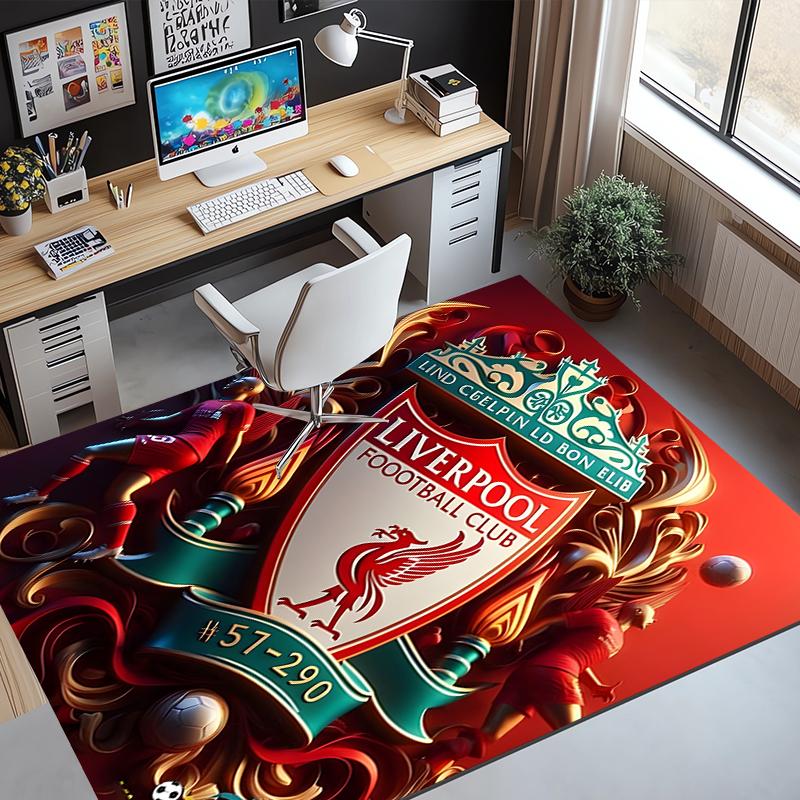 Football Club Pattern Rug, Indoor/Outdoor Mat, for Picnic, Gameroom, Bedroom, Office, Living Room, Home Decor Carpet, Birthday Gift