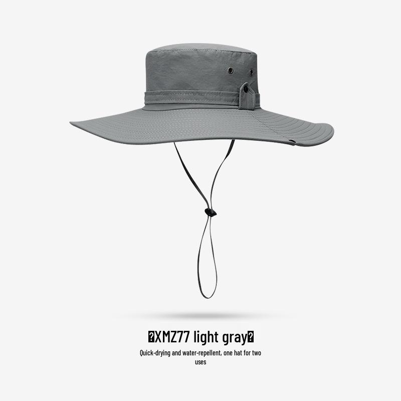 Unisex Summer Fishing Hat with Large Brim and Detachable Top
