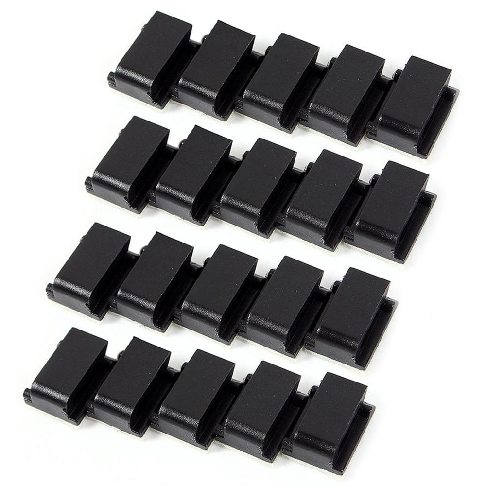 40X Car Auto Drop Adhesive Clamp Wire Cord Clip Cable Holder Tie Clips Organizer Dash Cam Navigator Cable Wiring Buckle Clips