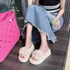 Fashion Shoes Female 2025 New Open Toe Women's Slippers Fashion Floral Summer Concise Comfortable Non-Slip Best Seller Platform Slippers