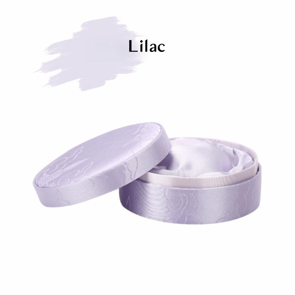 Round Shape Brocade Jewelry Box Chinese Style Silk Lined Jewelry Box for Bracelet Bangle Storage