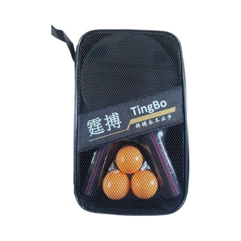 6PCS Dual Rackets Ping Pong Racket Set Poplar Wood Ping Pong Paddles Beginner Training