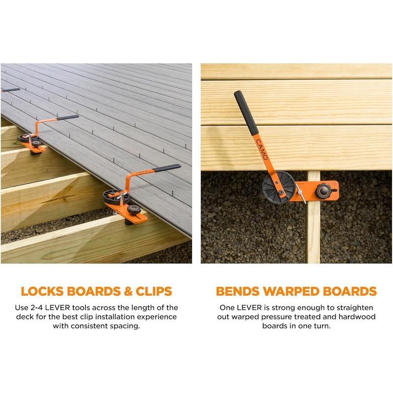 Deck Board Straightening Tool Universal Bowl Holder Grip Composite Wood Metal Joint Bender Leveling Alignment Professional Tool