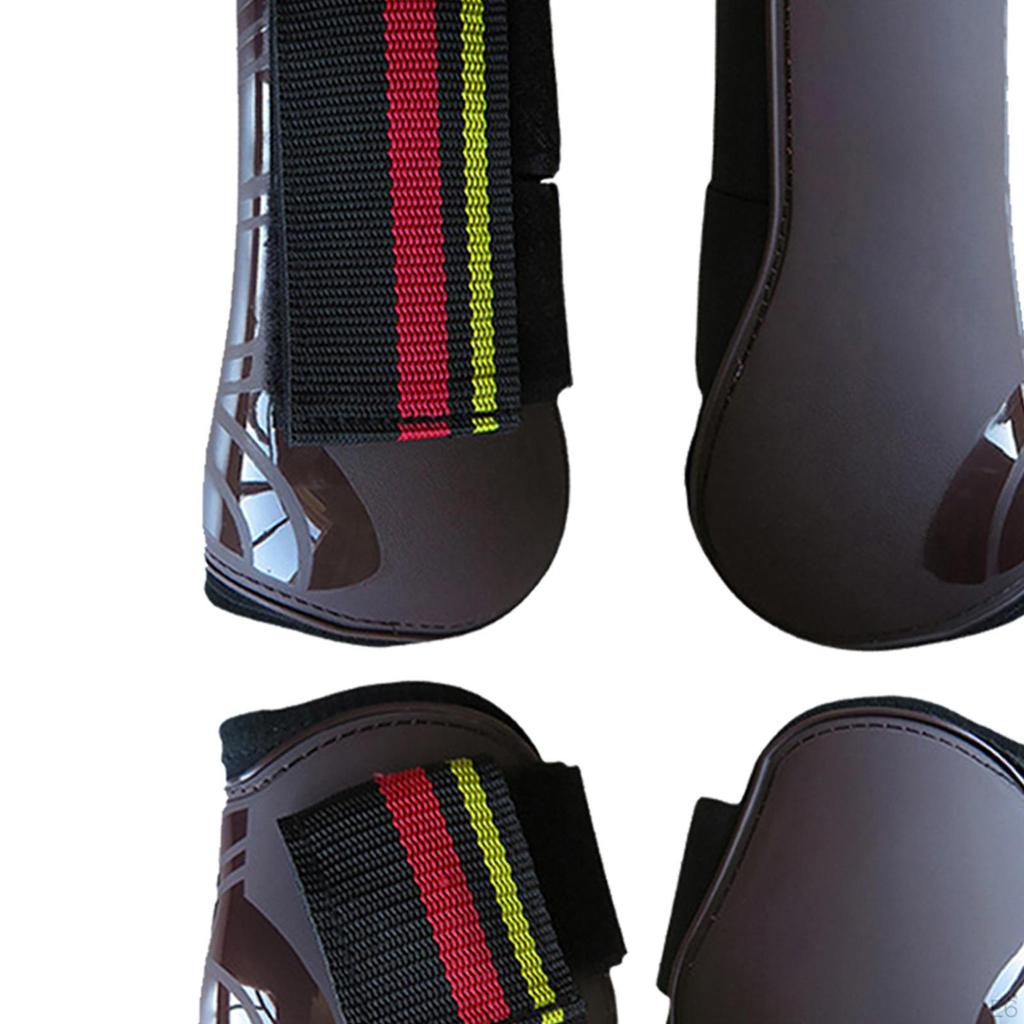 4 Pieces Horse Tendon Boots for Front and Rear Legs Professional Support Comfortable